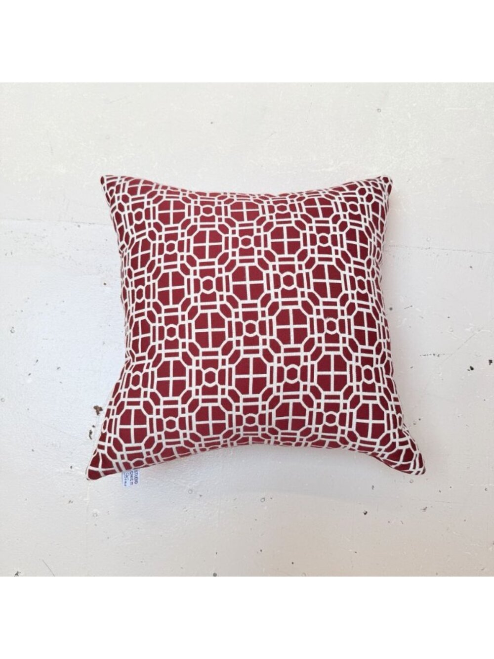 Studio Chic Geometric Pattern 20 X 20 Decorative Throw Pillow Red White Decor